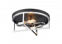  YS22130C14BCH - Flush Mount Black and Chrome